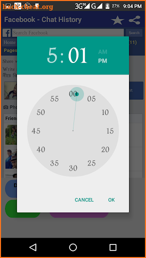 Facebook Chat History screenshot