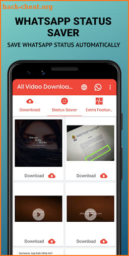 Facebook Video Downloader & WhatsApp Status Saver screenshot