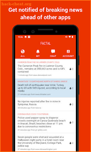 Factal News screenshot