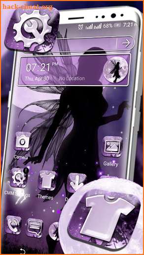 Fairy Dark Purple Launcher Theme screenshot