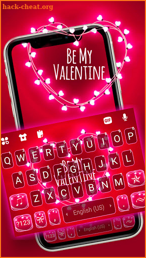 Fairy Lights Love Keyboard Background screenshot