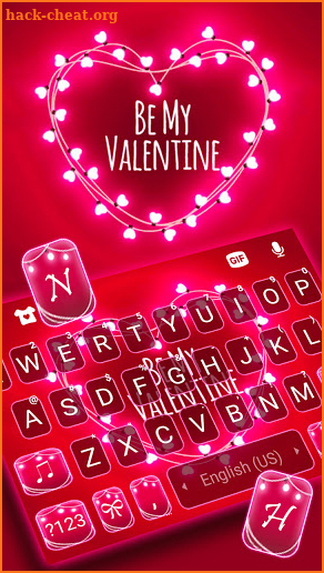 Fairy Lights Love Keyboard Background screenshot