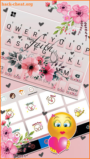 Faith Blossom Keyboard Background screenshot