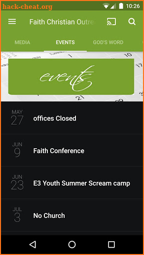 Faith Christian Outreach screenshot