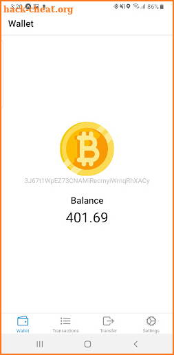 Fake Bitcoin Wallet screenshot