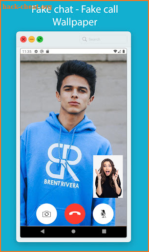 Fake Call Brent Rivera - fake chat screenshot