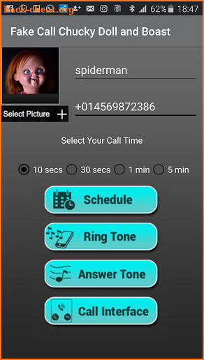 Fake Call Chucky Doll and Goast screenshot