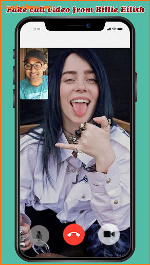 Fake call video from Billie Eilish screenshot