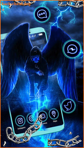 Fake, Mask, Neon, Angel Themes & Wallpapers screenshot