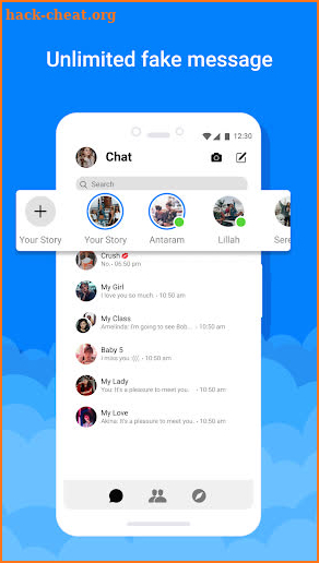 Fake messenger: funny fake chat, fake video call screenshot