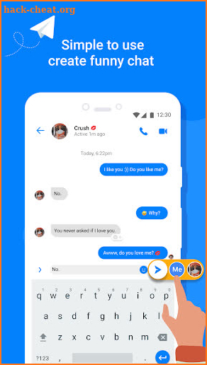 Fake messenger: funny fake chat, fake video call screenshot