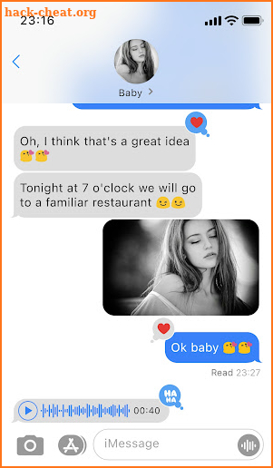 Fake Text Message screenshot