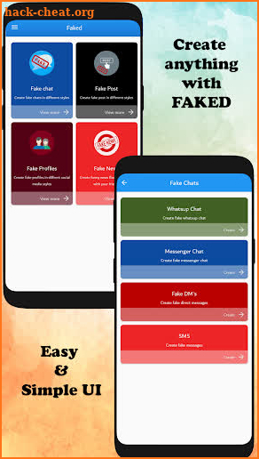 Faked - Fake chats, profiles and news for memes screenshot