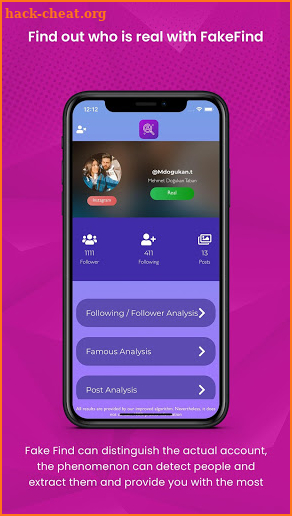 FakeFind - Instagram Fake Followers Finder screenshot