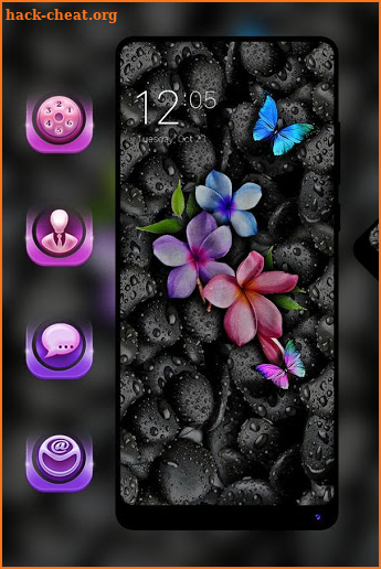 Falling flower theme colorful butterflies screenshot