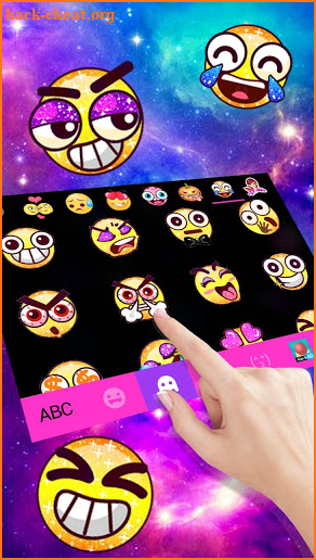 Falling Galaxy Droplets Keyboard Theme screenshot