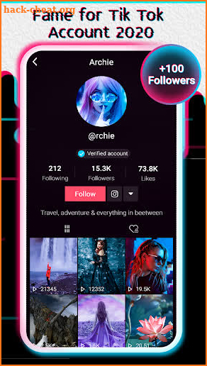 Fame for Tik Tok Account 2020 - Get Followers screenshot