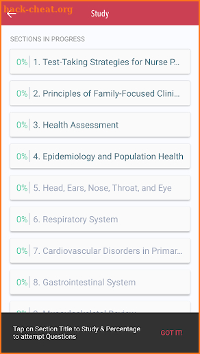 Family Nurse Practitioner Certification Review screenshot