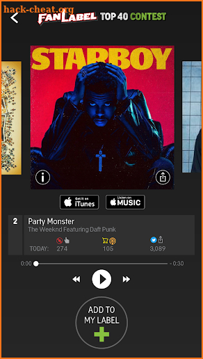 Fan Label - Daily Music Contest screenshot