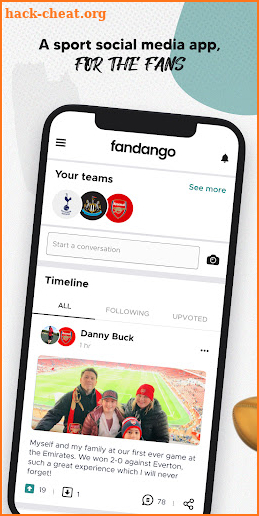 Fandango Sport Social Media screenshot