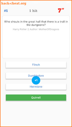 Fandomquiz: Harry Potter house cup screenshot