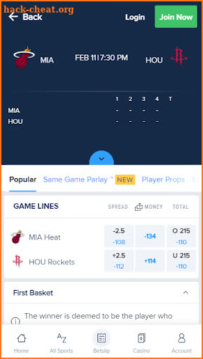 FanDuel Sportsbook and Casino screenshot