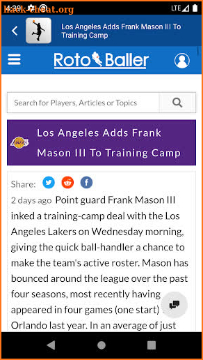 Fantasy Basketball by RotoBaller screenshot