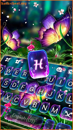 Fantasy Butterfly Keyboard Background screenshot