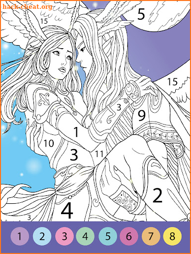 Fantasy Coloring by Numbers screenshot