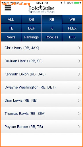 Fantasy Football News and Waiver Wire screenshot