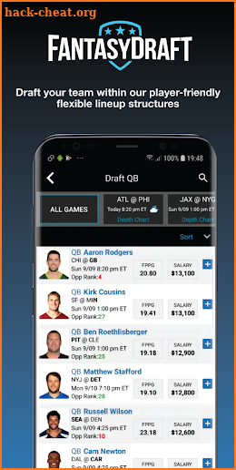 FantasyDraft: Daily Fantasy Sports screenshot