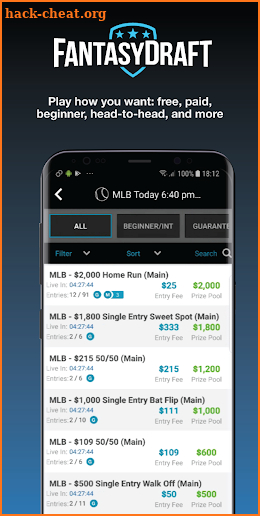 FantasyDraft: Daily Fantasy Sports screenshot