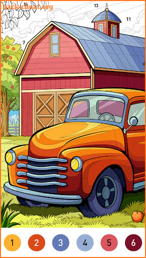 Farm Color by number game screenshot