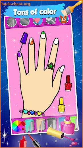 Fashion Nail Coloring Pages For Girls screenshot