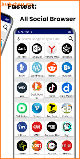 Fast: all social browser for U screenshot