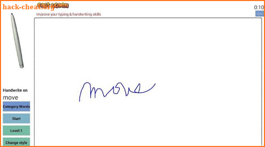 Fast Learn handwriting typing screenshot