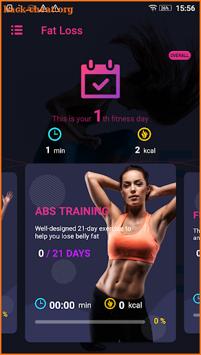 Fat Loss in 21 Days - calorie burning exercise screenshot