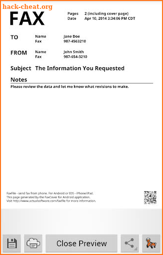 FaxCover Fax Cover Sheets screenshot