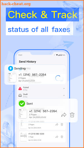 Faxful Fax send fax from Phone screenshot