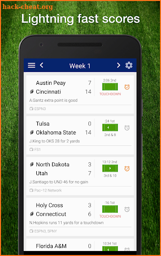 FBS College Football Live Scores, Plays, Schedule screenshot