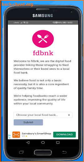 fdbnk - Digital Foodbank | Find A Nearby Food Bank screenshot