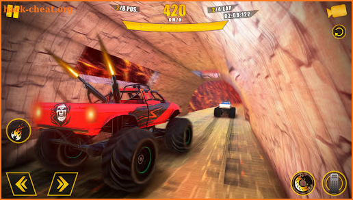 Fearless giant Monster cyber Truck game screenshot