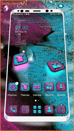 Feather Water Drop Launcher Theme screenshot