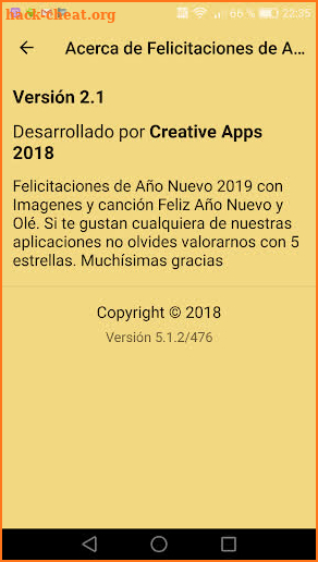 Felicitaciones Año Nuevo 2019 screenshot