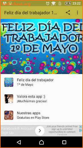 Feliz día del trabajador 1 mayo screenshot