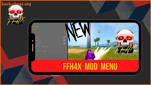 ffh4x mod menu ff screenshot