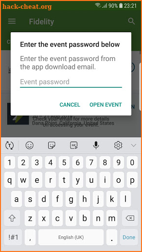 Fidelity Meetings & Events screenshot