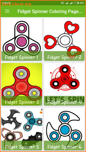 Fidget Spinner Coloring Pages for Preshcool screenshot