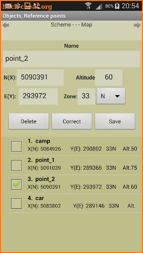 Field Topography UTM & WGS84 screenshot