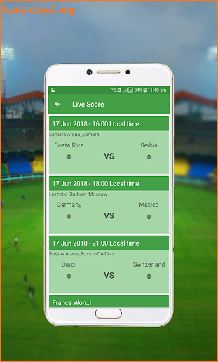 FIFA World Cup 2018 Live App screenshot